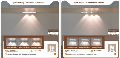 Smart LED Motion-Sensor Cabinet Light Strip – Auto On/Off, 3-Co